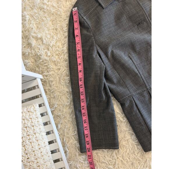 Victor Alfaro Women's Size 10 Button Up Peplum Gray Blazer Jacket #0380 - Picture 10 of 10